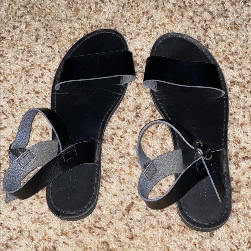 black sandals